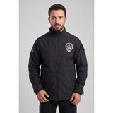 Silverman Füme Özel Güvenlik Softshell Mont - Reflektörlü Su Itici Armalı Personel Montu