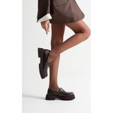 Silverstone Shoes Kadın Günlük Acı Kahve Kalın Tabanlı Ayakkabı Oxford Makosen Loafer - Kahverengi