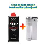 Silvio Monetti Benzinli Muhtar Çakmağı Ve 125 Ml Zippo Benzin