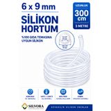 Silvora Trusted silicone rubber solutions %100 Silikon Hortum 6x9 mm-İç Çap 6 mm-Dış Çap 9 mm-3 metre-Gıda Temasına Uygun, Şeffaf, Esnek