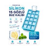 Silvora Trusted silicone rubber solutions 15 Bölmeli Silikon Buz Kalıbı, Büyük L Boy Küp Buzlar, Kokteyl Sunum Buz Kalıbı Et Suyu Saklama