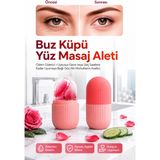 Silvora Yüz, Göz ve Boyun Için Soğuk Terapi Masaj Aleti, Silikon Buz Küpü Rulo Göz Torbalarını Giderme - Pembe