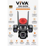Sım-840W 4 Kameralı Akıllı Güvenlik Kamerası 12Mp Wifi Ptz Aı Hareket Takipli Renkli Gece Görüşlü Dış Mekan Ip Kamera