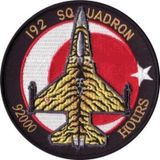 Sim Nakış 192. Squadron 92000 hours nakış işleme arma patch peç 9.5×9.5 cm