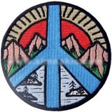 Sim Nakış Barış İşareti Dağ ve Nehir nakış işleme arma patch 8×8 cm