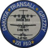 Sim Nakış Dakota Transall Grizzly 221. Filo nakış işleme patch arma peç 9×9