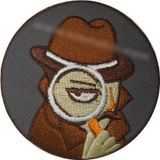 Sim Nakış Dedektif araştırmacı gizli nakış işleme arma patch 8×8 cm