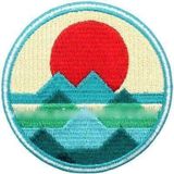 Sim Nakış Denizden Gün Doğumu nakış işleme arma patch 8×8 cm