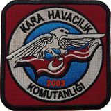 Sim Nakış Kara Havacılık Komutanlığı 2003 Nakış Işleme Arma Patch Peç 9×9 cm