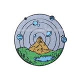 Sim Nakış Montain ve Dış Uzay nakış işleme arma patch 8×8 cm