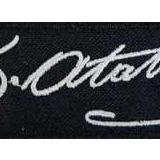 Sim Nakış Mustafa Kemal Atatürk imzalı nakış işleme arma patch peç 10x3,5 cm siyah