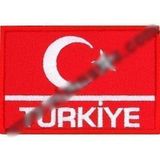 Sim Nakış Türk Bayrak nakış işleme arma patch peç 5,5×8 cm