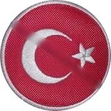 Sim Nakış Türk Bayrak nakış işleme arma patch peç 6×6 cm