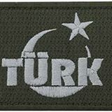 Sim Nakış Türk Bayrak nakış işleme arma patch peç 6×8 cm haki