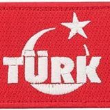 Sim Nakış Türk Bayrak nakış işleme arma patch peç 6×8 cm kırmızı