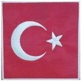 Sim Nakış Turkey Türkiye Türk Bayrak Nakış Işleme Arma Patch Peç 10X10 cm