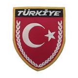 Sim Nakış Turkey Türkiye Türk bayrak nakış işleme arma patch peç 8×9,5 cm