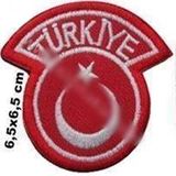Sim Nakış Türkiye Türk Bayrak nakış işleme arma patch peç 6,5x6,5 cm