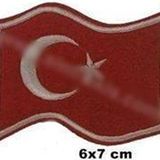 Sim Nakış Türkiye Türk Bayrak nakış işleme arma patch peç 6x7 cm