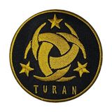 Sim Nakış üç hilal turan nakış işleme arma patch peç 8,5×8,5 cm