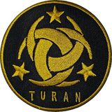 Sim Nakış üç hilal turan nakış işleme arma patch peç 8,5×8,5 cm