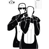 SiM Taktik Atış Hedef Kağıdı 104S (10 Adet) 64x90cm (Büyük boy) Tabanca/Tüfek Poligon hedefi