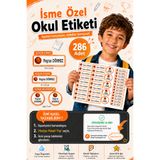 Sim Tasarım Okul Etiketi Basketbol Temalı Kalem Defter Etiketi Özel İsim Yazılabilen Etiket 286 Adet İsim Etiketi