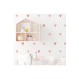 Sim Tasarım Star Works Soft Pembe Kalpler Oda Süsleme Dekoratif Sticker - 95 Adet