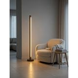 Sima Avize Modern Ahşap Led Lambader | Kumandalı 3 Renk | El Yapımı 145 Cm Ceviz