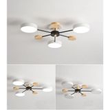 Simaavize 3'lü Beyaz Modern Ahşap Detaylı Led Avize