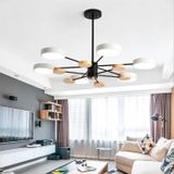 SimaAvize Ahşap Detaylı Hanging Led Avize Beyaz