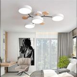 SimaAvize Modern Ahşap Led Avize-Beyaz