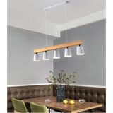 SimaAvize Modern Metal Iskandinav Minimalist Ahşap Avize - Beyaz - 5