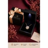 Şimal Silver 925 Ayar Gümüş Altın Kaplamalı Mıknatılı Beyaz Manolya Kolye