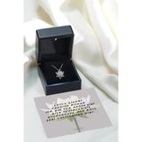 Şimal Silver 925 Ayar Gümüş Işıklı Kutuda 4 Katlı Beyaz Lotus Çiçeği Kolye
