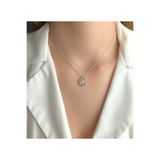 Şimal Silver 925 Ayar Gümüş Rodyum Kaplamalı Baget Taşlı - Ç - Harfi Kolye