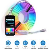 Şımart Akıllı Neon LED Şerit 2.5 metre RGB Renk Seçenekleri ile Wi-Fi Kontrollü Aydınlatma
