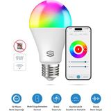 Şımart Akıllı RGB LED Ampul Wi-Fi 16M Renk, Uzaktan Kontrol ve Sesli Asistan Uyumlu - 1 - 10 W