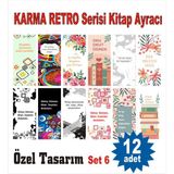 SimArt KARMA RETRO Serisi Kitap Ayracı Seti 12 adet