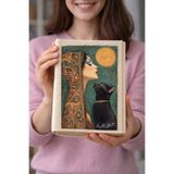 Şımartan Kedi Desenli Bez Kitap Kılıfı – Sanatsal Baskılı Kumaş Kitap Kabı, Kitap Koruyucu Kılıf 5