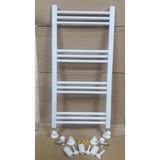 Şimaş 500x1000 12 borulu havlupan + 2 adet vanası + 2 adet boru gizleme 1 adet prüjör hava alma anahtarı - 50 x 100 cm - Beyaz