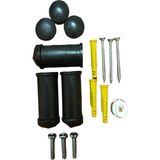 Simas Havlupan Montaj Seti Siyah Modern Tasarım Kolay Montaj 8 Parça Set