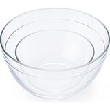 Sımax Simax 3’lü Üfleme Cam Kase Seti – Isıya Dayanıklı, Sağlıklı Borosilikat Cam (0,75 / 1,5 / 2,5 Lt) - Şeffaf - 150 mm – 185 mm – 220 mm