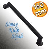 Simay Mobilya Mutfak Dolabı Çekmece Dolap Kapak Kulpu Düz Metal Kulpları Kulbu Kulpu 160 Mm Siyah