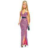 Simba, 105733207, Steffi Love Glitter Style Oyuncak Bebek Set, 29 cm, 12 Parça Aksesuar, Parıltılı Elbise, Steffi Love Simli Tarz