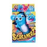 Simba 105953331 ScreamerZ Ayı "Babbling Bear" Sesli - Çığlık Sesli Komik Pelüş Hayvan - 5 Yaşından Büyük Çocuklar için Pelüş Figür, Yakl. 30 cm, Mavi