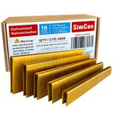 SimCos 18 Gauge 1/4 "Dar Taç Zımba (1-1/2", 1-1/4" 1", 3/4", 1/2"), 18 GA Pnömatik veya Elektrikli Zımba veya Zımba Tabancası, Proje Paketi için Galvanizli Çeşitli 3000 Sayım