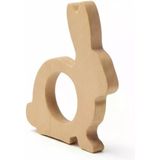 Simdale Wood Doğal Ahşap Tavşan Kulaklı Peçete Yüzüğü - Peçetelik Halkası - 8'Lü Set