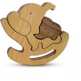Simdale Wood İsimli Sallanan Anne Ve Yavru Fil - Ahşap Puzzle Oyuncak