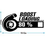 Şimdi Trend Boost Loading Yükleniyor Oto Cam Yazısı 15X7 cm Araba Arkası Sticker Oto Arka Cam Yazı Modelleri - Siyah